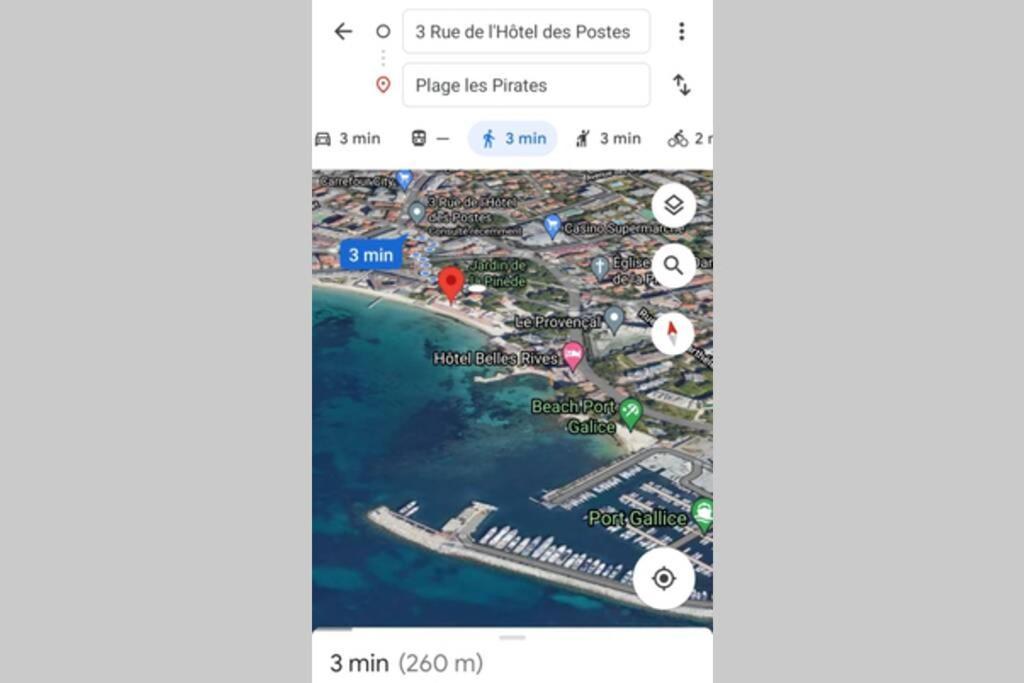 4 Couchages Climatise Direct Plage Wifi Parking 昂蒂布 外观 照片